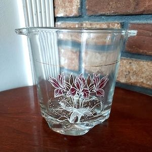 Vintage Cerve DeValBor Iris Glass Ice Bucket Made in Italy 5 Inches